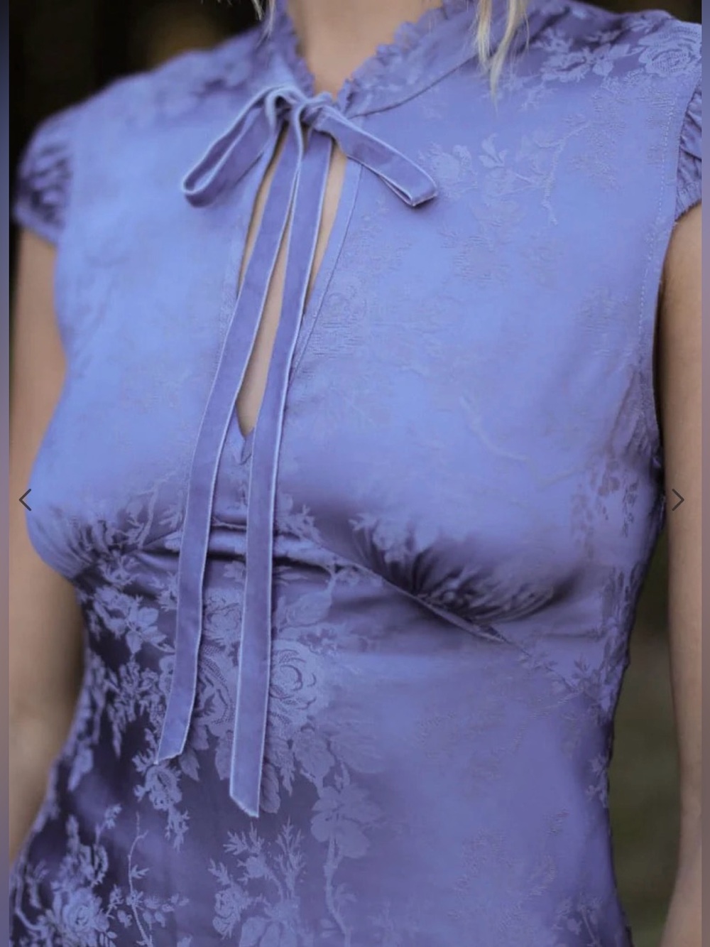 NWOT Rumored Portofino Maxi Dress Indigo Jacquard – Size Medium - Picture 4 of 9